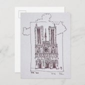 Kathedrale Notre-Dame de Paris | Ille de la Cite Postkarte (Vorne/Hinten)