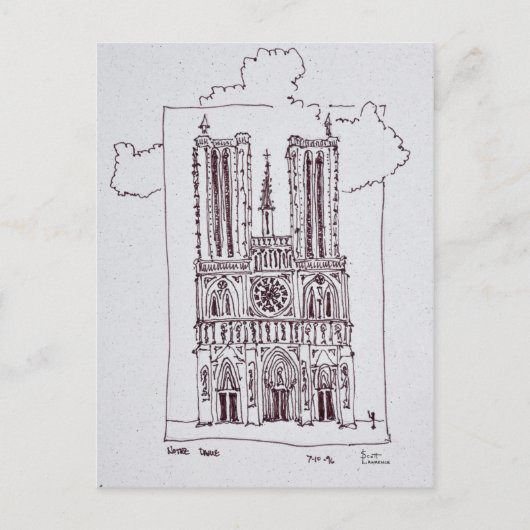 Kathedrale Notre-Dame de Paris | Ille de la Cite Postkarte (Vorderseite)