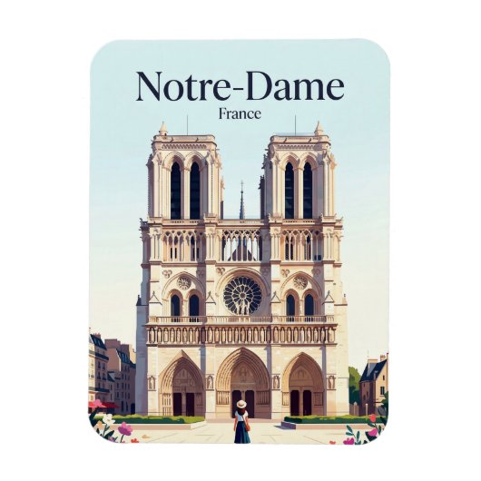 Kathedrale Notre-Dame Frankreich Magnet (Vertikal)