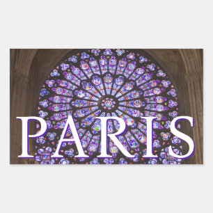 Kathedrale Notre Dame   Paris, Frankreich Rechteckiger Aufkleber