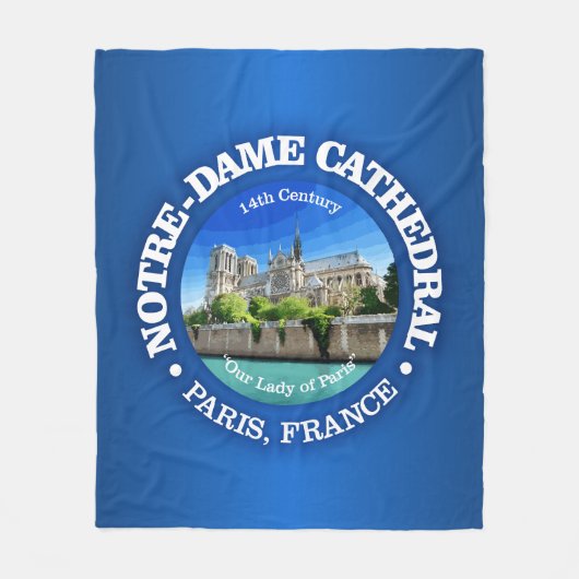 Kathedrale Notre Dame (rd) Fleecedecke (Vorderseite)