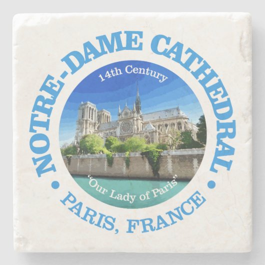 Kathedrale Notre Dame (rd) Steinuntersetzer (Vorderseite)