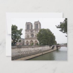 Kathedrale Notre Dame und Seine River, Paris Postkarte