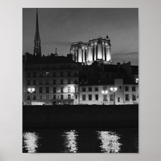 Kathedrale Notre Dame vom Seine-Poster Poster
