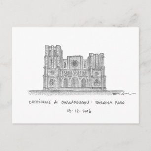 Kathedrale Ouagadougou, Ouagadougou, Burkina Faso Postkarte