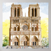 Kathedrale Paris Notre Dame Poster (Vorne)