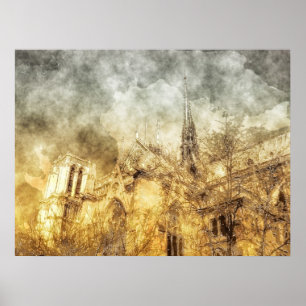 Kathedrale Paris Notre-Dame Poster