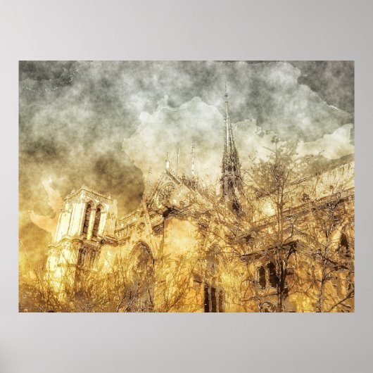 Kathedrale Paris Notre-Dame Poster (Vorne)