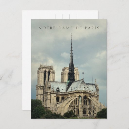 Kathedrale Paris Notre Dame Postkarte (Vorne/Hinten)