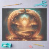 Kathedrale Pumpkin Gothic Halloween Seidenpapier (Basteln)