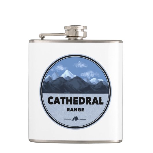 Kathedrale Range California Camping Flachmann (Vorderseite)