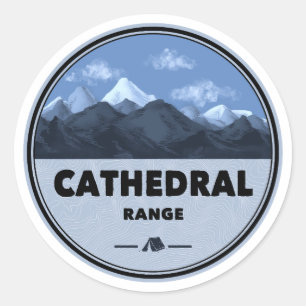 Kathedrale Range California Camping Runder Aufkleber
