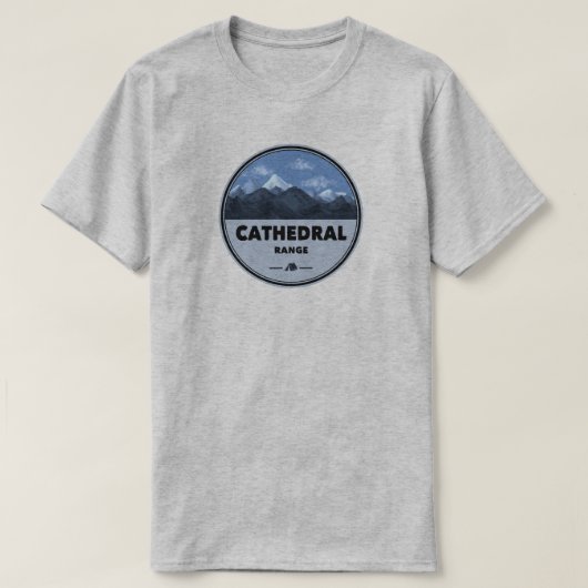 Kathedrale Range California Camping T-Shirt (Design vorne)