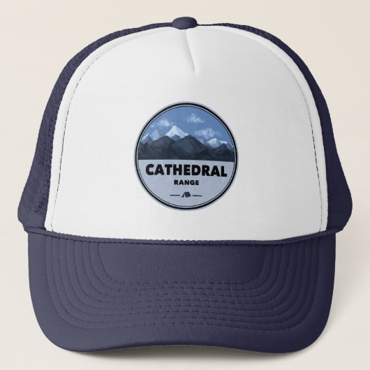 Kathedrale Range California Camping Truckerkappe (Vorderseite)