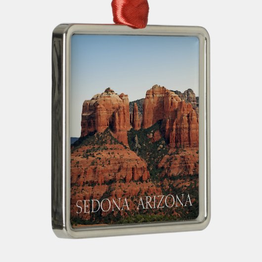 Kathedrale Rock 2 Silbernes Ornament (Rechts)