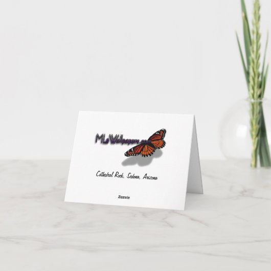 Kathedrale Rock in Sedona Dankeskarte (Rückseite)