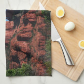 Kathedrale Rock in Sedona Geschirrtuch (Viertel Falte)