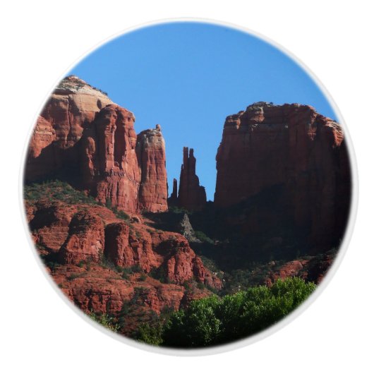 Kathedrale Rock in Sedona Keramikknauf (Vorderseite)
