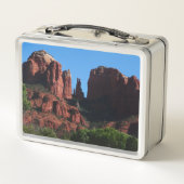 Kathedrale Rock in Sedona Metall Brotdose (Rückseite)