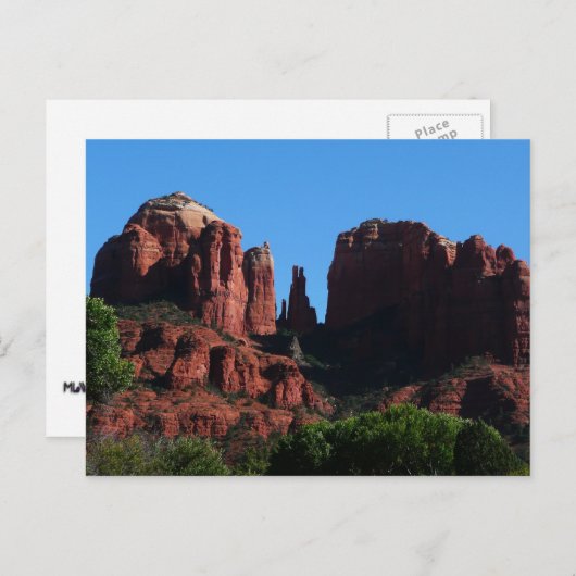 Kathedrale Rock in Sedona Postkarte (Vorne/Hinten)