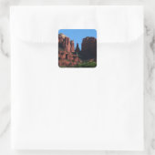 Kathedrale Rock in Sedona Quadratischer Aufkleber (Tasche)