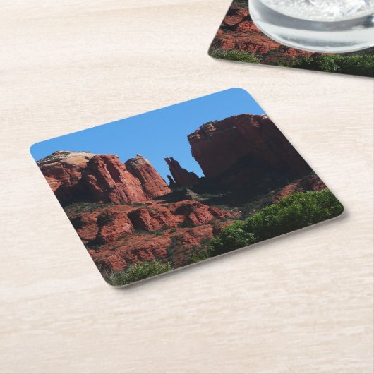 Kathedrale Rock in Sedona Rechteckiger Pappuntersetzer (angewinkelt)
