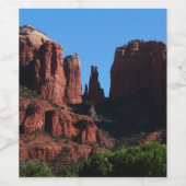 Kathedrale Rock in Sedona Weinetikett (Einzelnes Label)