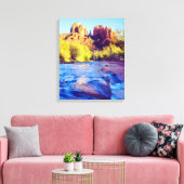 Kathedrale Rock reflektiert in Eak Creek, Arizona Leinwanddruck (Insitu (Wohnzimmer))