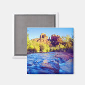 Kathedrale Rock reflektiert in Eak Creek, Arizona Magnet (Vorderseite/Rückseite)