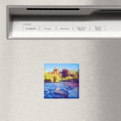 Kathedrale Rock reflektiert in Eak Creek, Arizona Magnet (In Situ (Geschirrspüler))