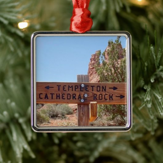 Kathedrale Rock Sedona Arizona Ornament Aus Metall (Baum)