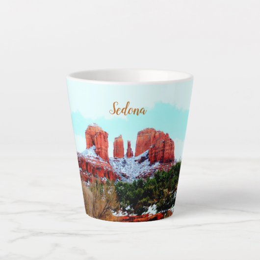 Kathedrale Rock Sedona Thunder Cove Milchtasse (Vorderseite)