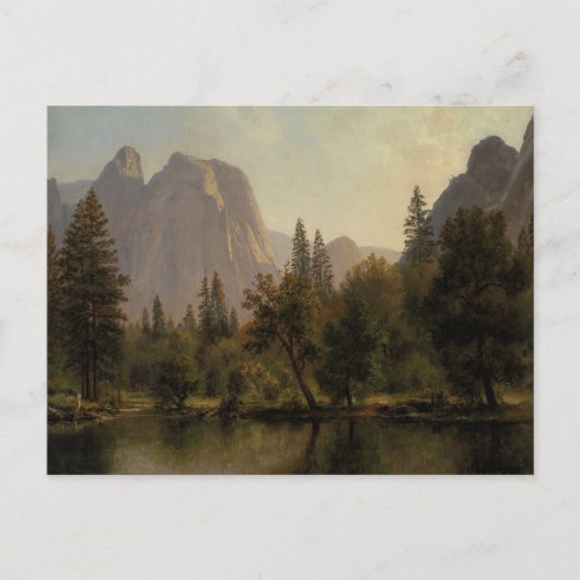 Kathedrale Rocks, Yosemite Tal von Bierstadt Postkarte (Vorderseite)
