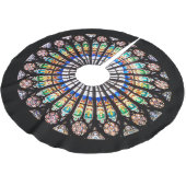 Kathedrale Rosette aus Buntglas Polyester Weihnachtsbaumdecke (Schrägansicht)