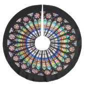 Kathedrale Rosette aus Buntglas Polyester Weihnachtsbaumdecke (Vorderseite)