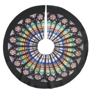 Kathedrale Rosette aus Buntglas Polyester Weihnachtsbaumdecke