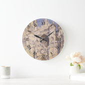 Kathedrale Rouen, Harmony Blue Gold von Claude Mon Große Wanduhr (Zuhause)