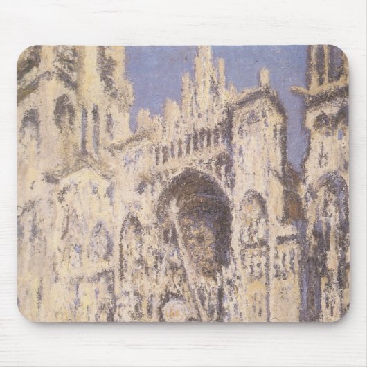 Kathedrale Rouen, Harmony Blue Gold von Claude Mon Mousepad (Vorne)