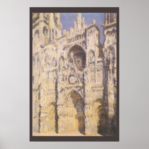 Kathedrale Rouen, Harmony Blue Gold von Claude Mon Poster