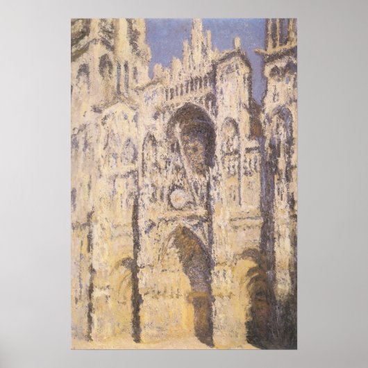 Kathedrale Rouen, Harmony Blue Gold von Claude Mon Poster (Vorne)