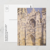 Kathedrale Rouen, Harmony Blue Gold von Claude Mon Postkarte (Vorne/Hinten)
