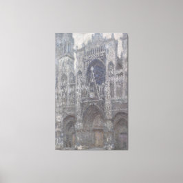 Kathedrale Rouen Portal Gray Weather by Monet Leinwanddruck