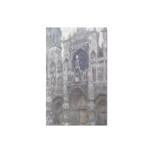 Kathedrale Rouen Portal Gray Weather by Monet