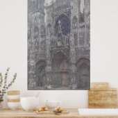 Kathedrale Rouen Portal Gray Weather by Monet Poster (Küche)