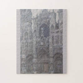 Kathedrale Rouen Portal Gray Weather by Monet Puzzle