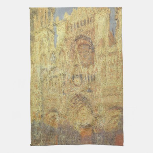 Kathedrale Rouen, Sonnenuntergang von Claude Monet Geschirrtuch (Vertikal)
