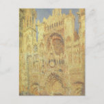 Kathedrale Rouen, Sonnenuntergang von Claude Monet Postkarte<br><div class="desc">Die Kathedrale Rouen, Sunset (1894) von Claude Monet ist ein Vintager Impressionismus, ein Kunstarchitektur-Gemälde. Eine schöne alte Kirche in Rouen, im Nordwesten Frankreichs. Die Serie Rouen Cathedral erfasst die Fassade der Kathedrale zu verschiedenen Tages- und Jahreszeiten, indem sie Veränderungen in ihrem Aussehen unter unterschiedlichen Lichtverhältnissen, Sonnenaufgängen, Sonnenuntergängen, Mittag, etc. nachvollzieht....</div>