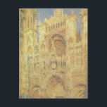 Kathedrale Rouen, Sonnenuntergang von Claude Monet Postkarte<br><div class="desc">Die Kathedrale Rouen, Sunset (1894) von Claude Monet ist ein Vintager Impressionismus, ein Kunstarchitektur-Gemälde. Eine schöne alte Kirche in Rouen, im Nordwesten Frankreichs. Die Serie Rouen Cathedral erfasst die Fassade der Kathedrale zu verschiedenen Tages- und Jahreszeiten, indem sie Veränderungen in ihrem Aussehen unter unterschiedlichen Lichtverhältnissen, Sonnenaufgängen, Sonnenuntergängen, Mittag, etc. nachvollzieht....</div>
