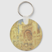 Kathedrale Rouen, Sonnenuntergang von Claude Monet Schlüsselanhänger (Rückseite)