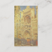 Kathedrale Rouen, Sonnenuntergang von Claude Monet Visitenkarte (Rückseite)